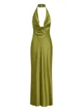Nicholas Lyria cowl-neck halter maxi dress - Green