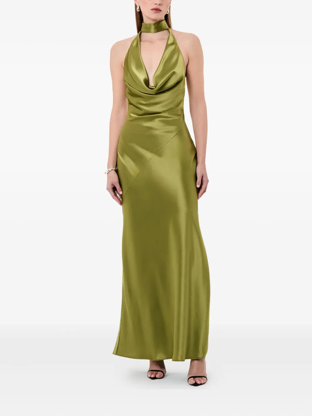 Nicholas Lyria cowl-neck halter maxi dress | Evening Dresses | Image 2
