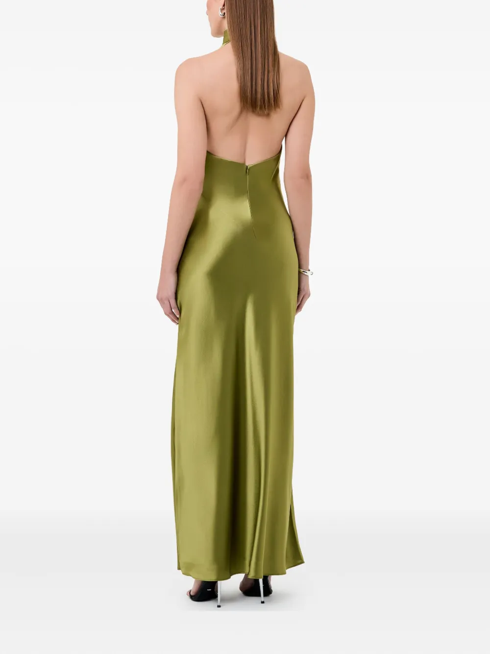 Nicholas Lyria maxi-jurk met halternek Groen