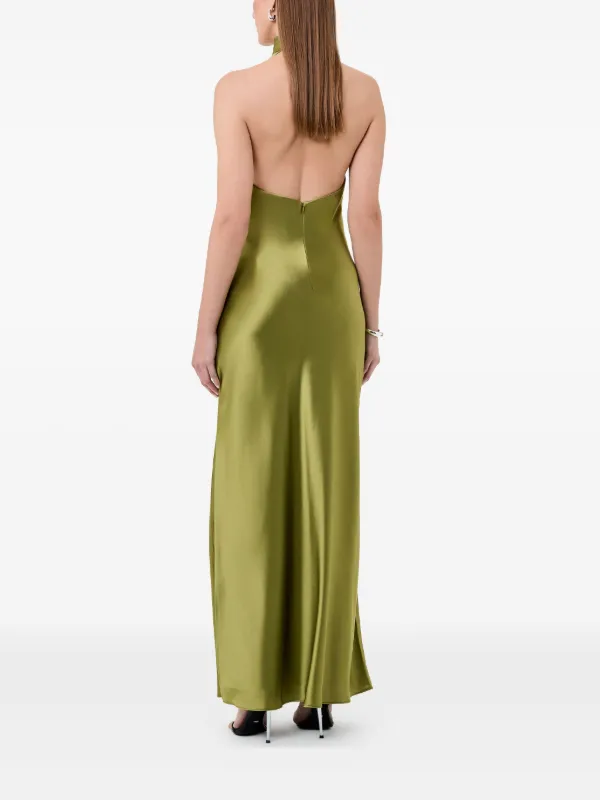 Nicholas Lyria cowl-neck Halter Maxi Dress | Green | FARFETCH Nicholas Lyria cowl-neck Halter Maxi Dress | Green | FARFETCH