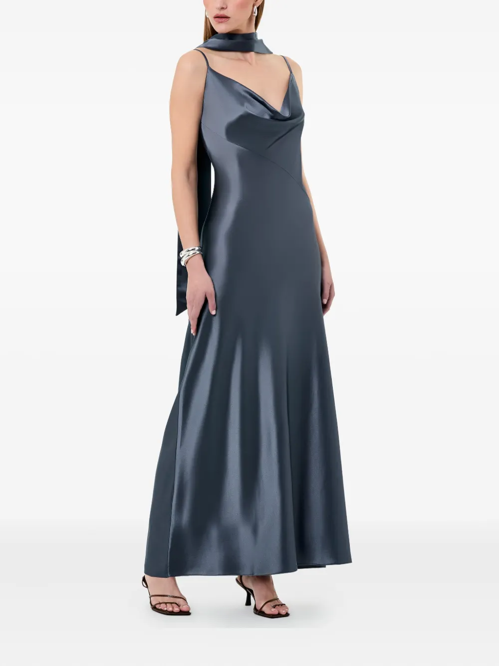 Nicholas Maxi-jurk met hoge hals Blauw
