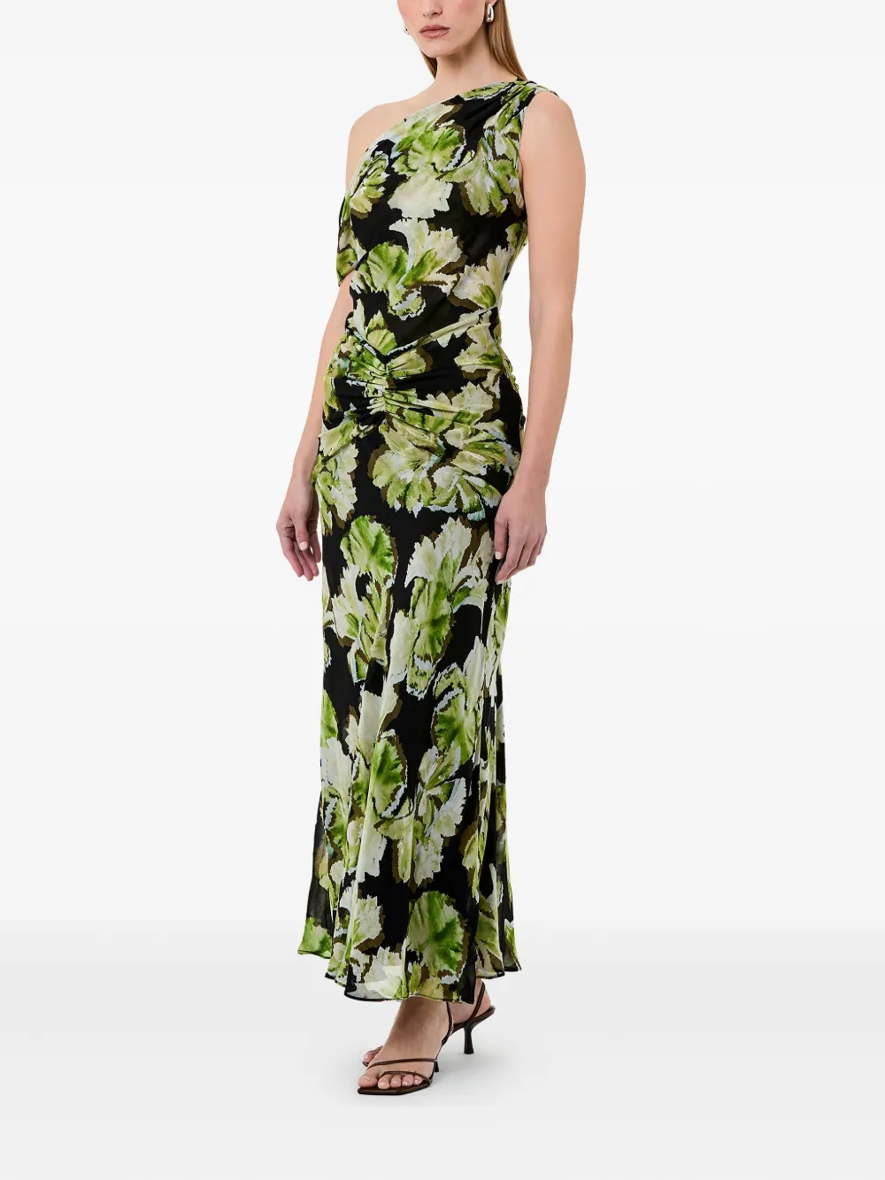 Nicholas Maxi-jurk met bloemenprint OPAL GEO-PLUM