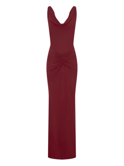 Nicholas Calia V-neck draped maxi dress