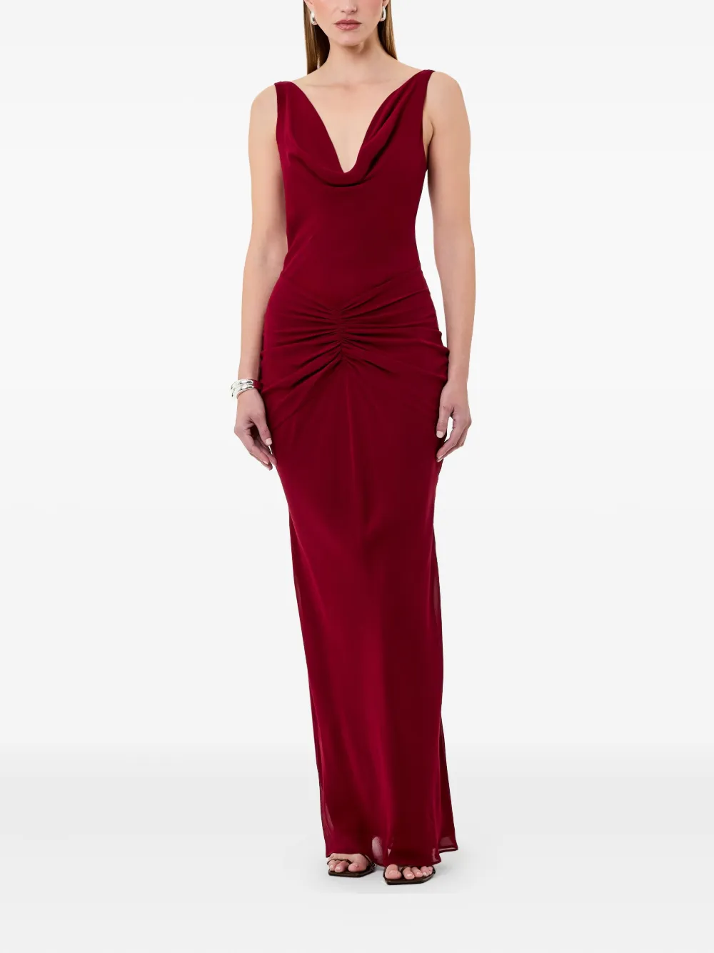 Nicholas Calia V-neck draped maxi dress | Evening Dresses | Image 2