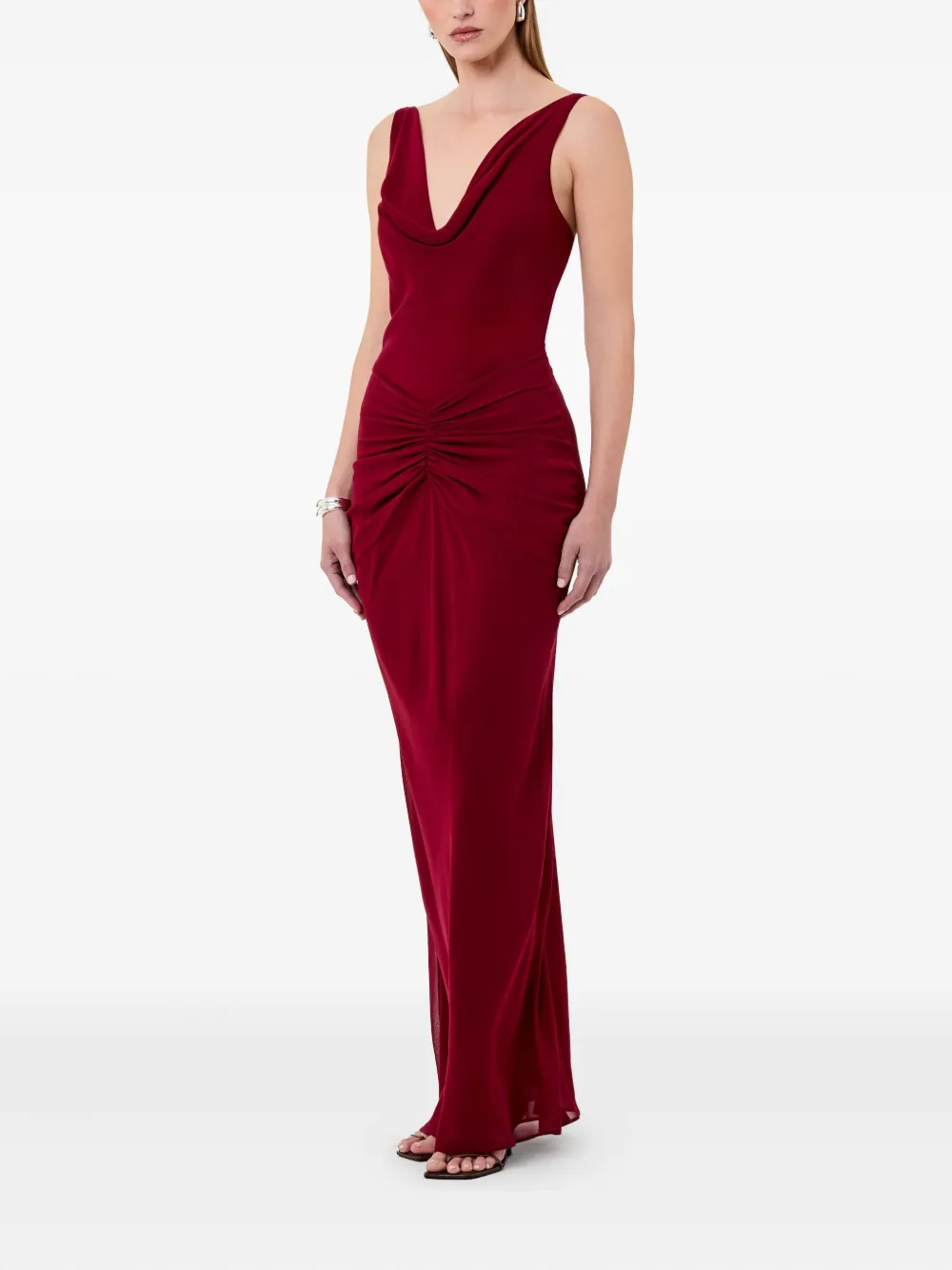 Calia V-Neck Draped Maxi Dress