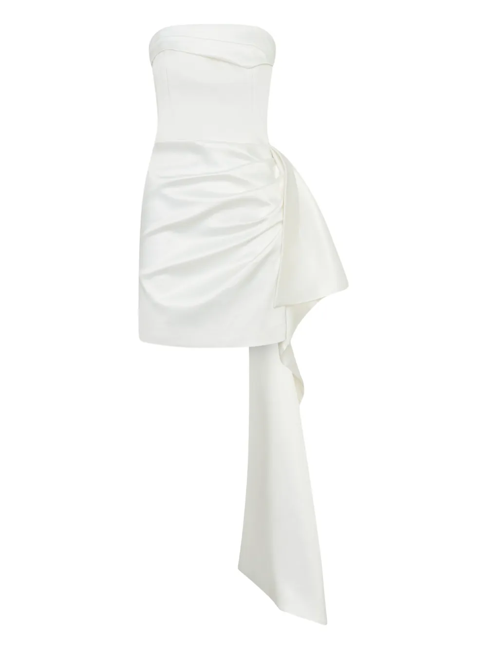Nicholas Calliope Draped Mini Dress In White