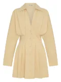 Nicholas Fabienne pleated button-front shirt dress - Neutrals