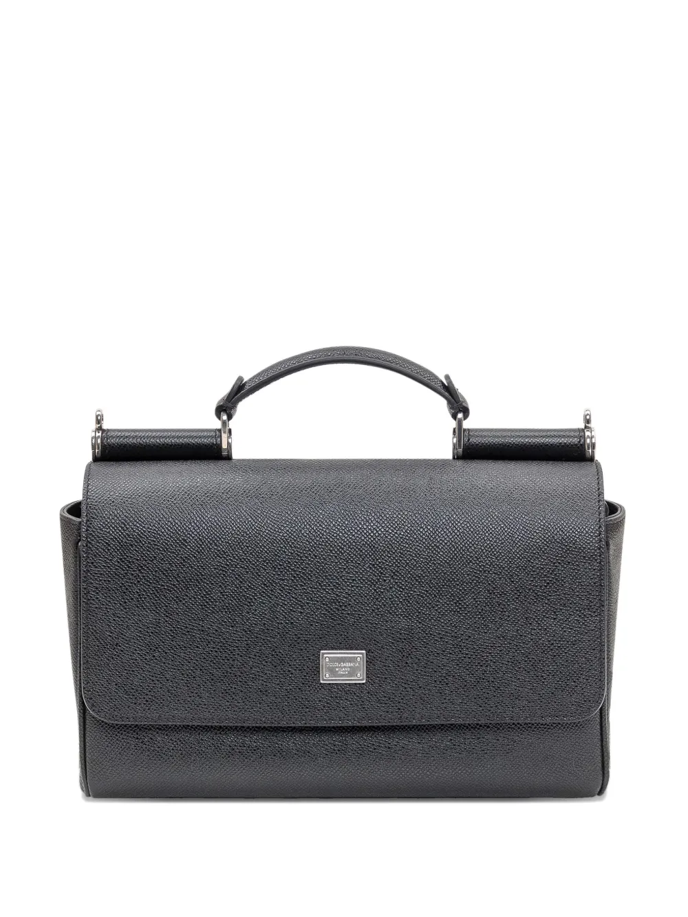 Dolce & Gabbana top-handle leather tote bag Zwart