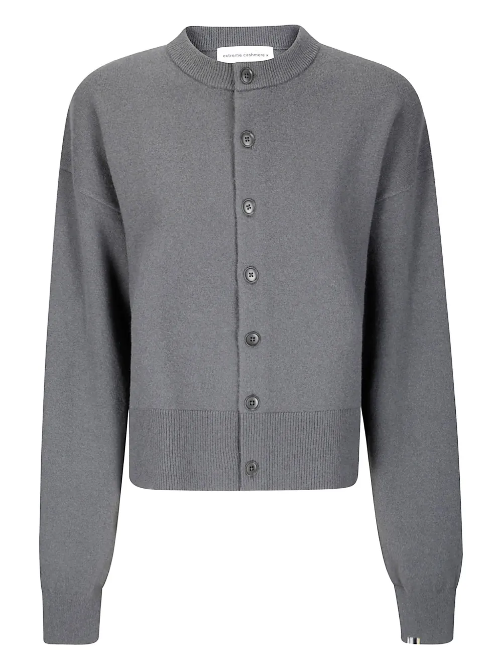 Extreme cashmere Chou button-fastening cardigan Grijs