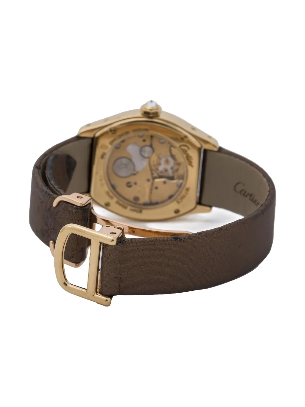 Pre-owned Cartier Tortue 28mm In White