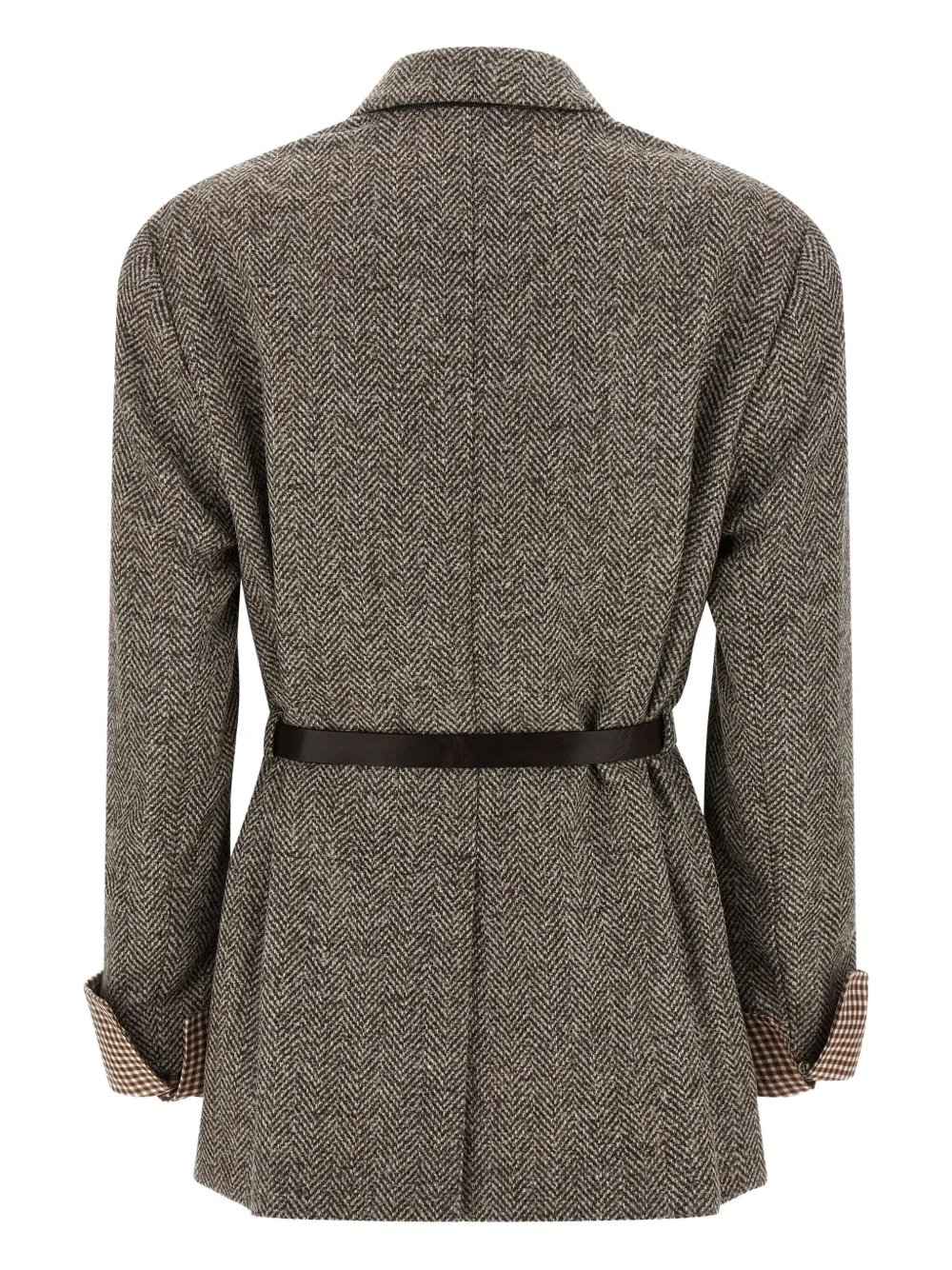 Brunello Cucinelli herringbone belted blazer | Suit Jackets | Image 2