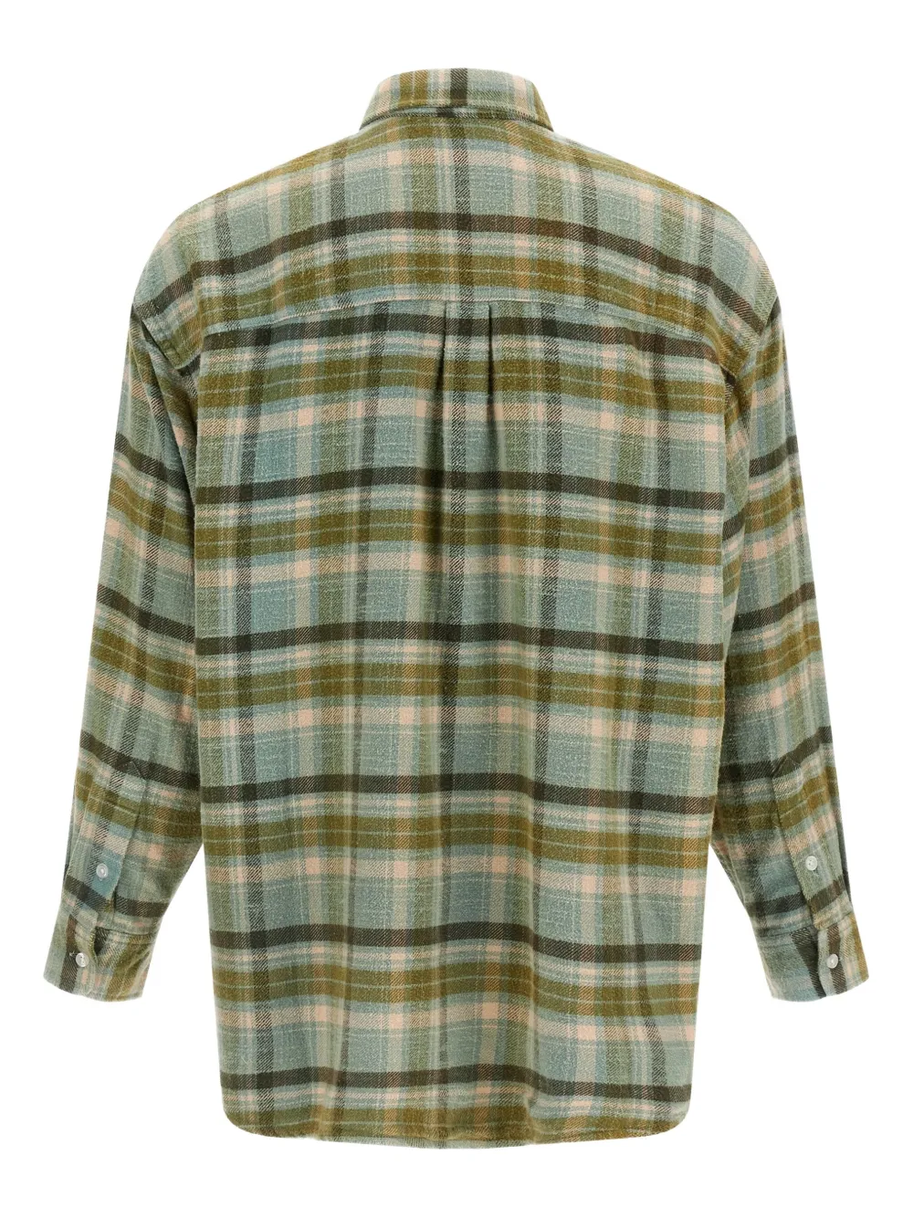 R13 plaid cotton shirt Groen