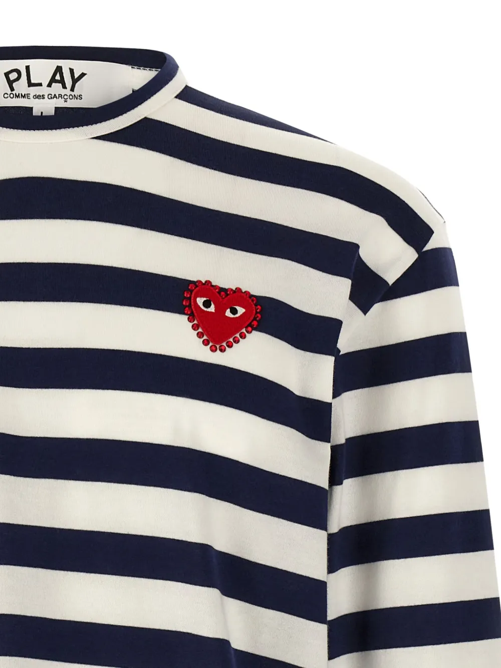 Comme Des Garçons Play Gestreept T-shirt Blauw