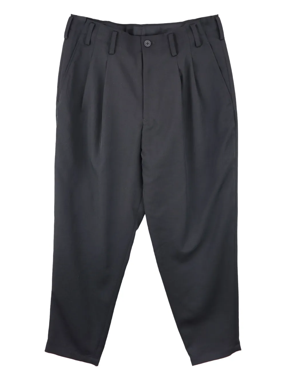 Yohji Yamamoto pleated wool trousers - ブラック Yohji Yamamoto pleated wool trousers - ブラック