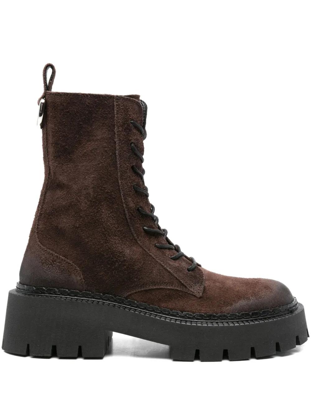 Vic Matie 50mm lace-up platform boots Brown