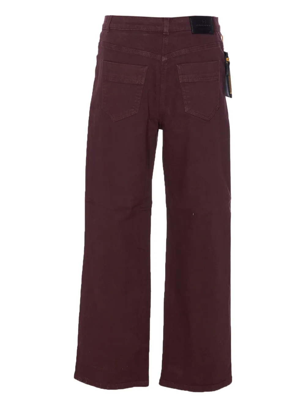 Elisabetta Franchi logo-plaque card-holder jeans Rood