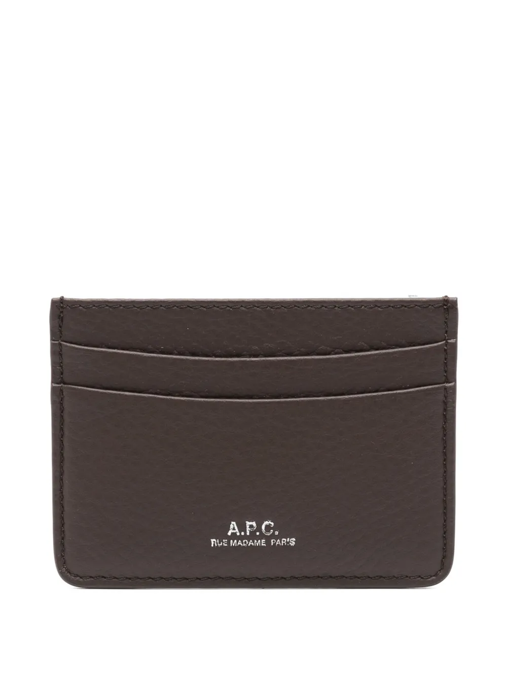 A.P.C. Pasjeshouder met logoplakkaat Bruin