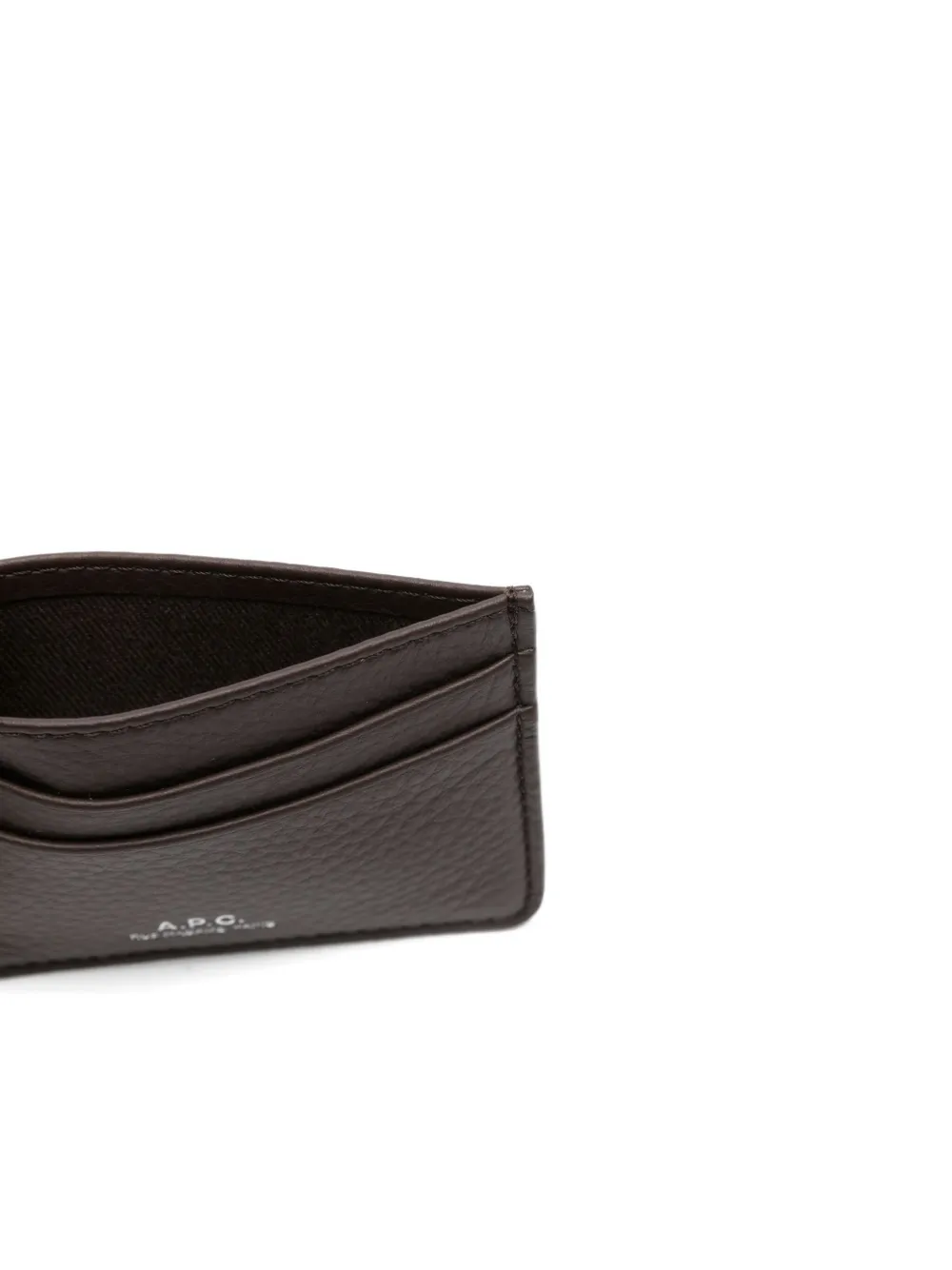 A.P.C. Pasjeshouder met logoplakkaat Bruin