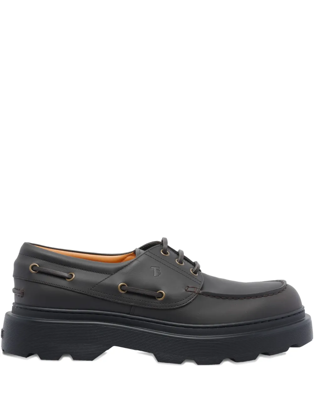 Tod's lace-up platform boat shoes Black