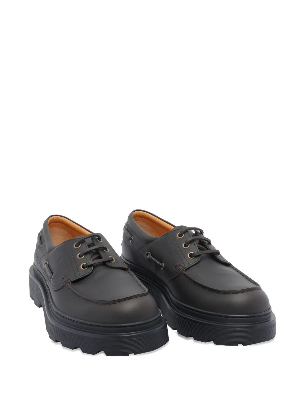 Tod's lace-up platform boat shoes Black