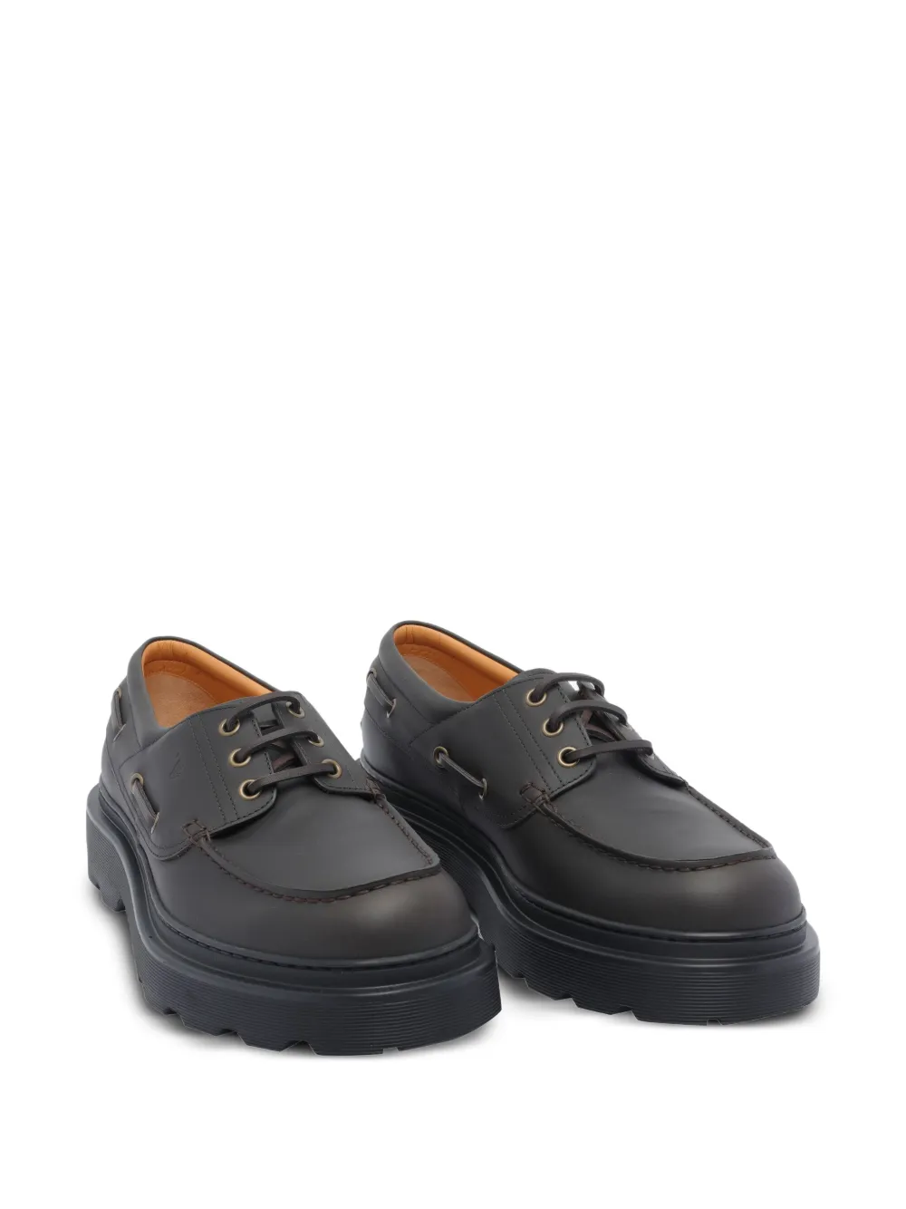 Tod's lace-up platform boat shoes Black