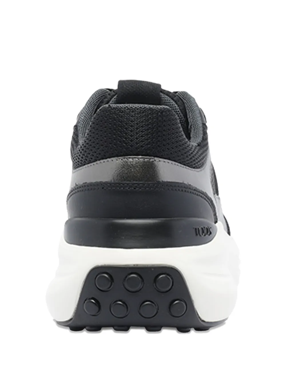 Tod's leather-panelled lace-up sneakers Grey