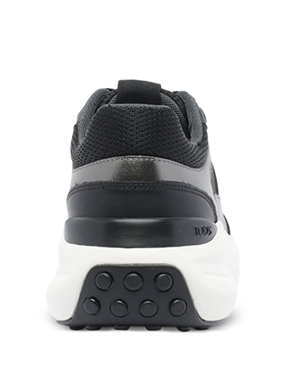 Tod's leather-panelled lace-up sneakers Grey