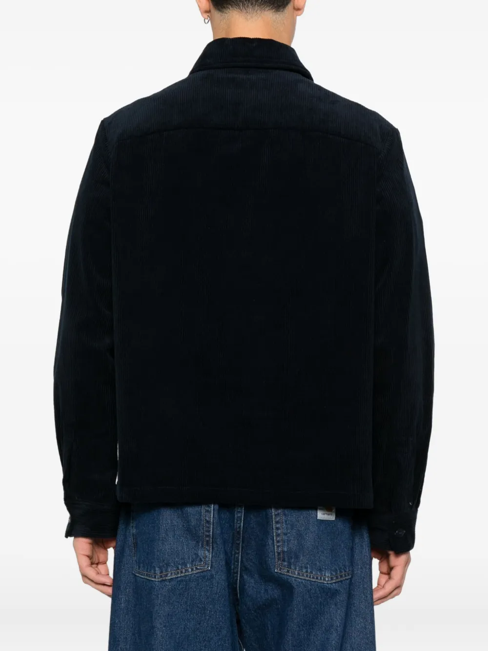 A.P.C. Overhemd met ribfluwelen zak Blauw