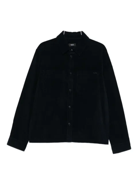 A.P.C. Camisa de veludo cotelê