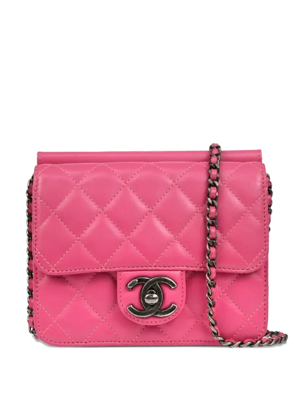 CHANEL ピンク キルティング ショルダーバッグ