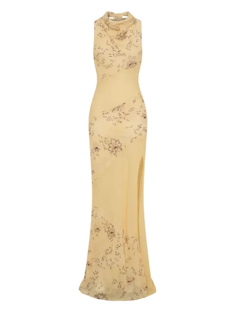 Nicholas Shana cowl-neck floral-print maxi dress