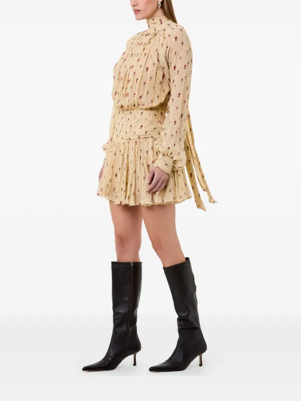 cecile mini dress White Cecile Chevron Knit Mini Dress
