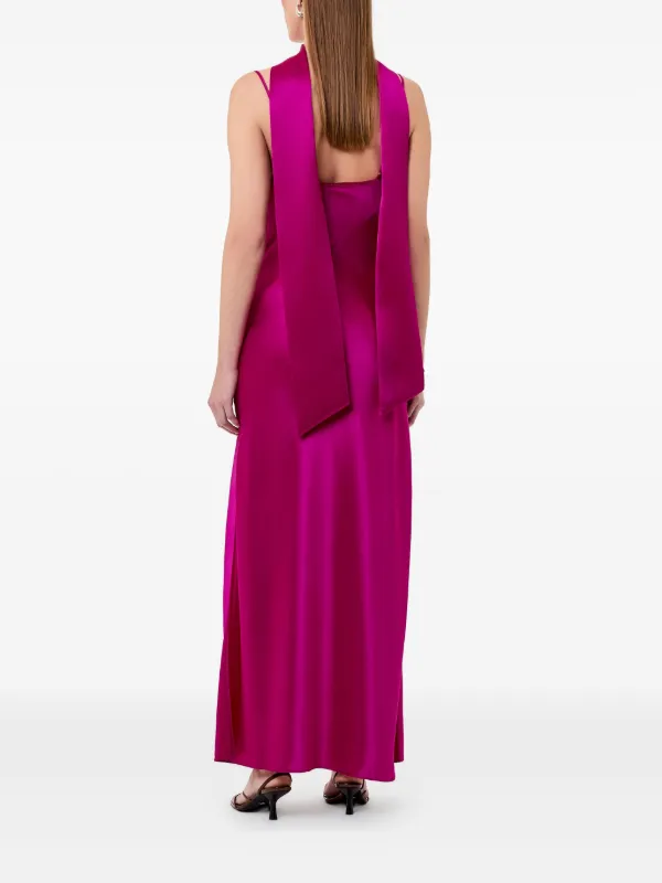 knee length dresses for ladies Clementine Cowl Neck Maxi Dress in Pale Pink