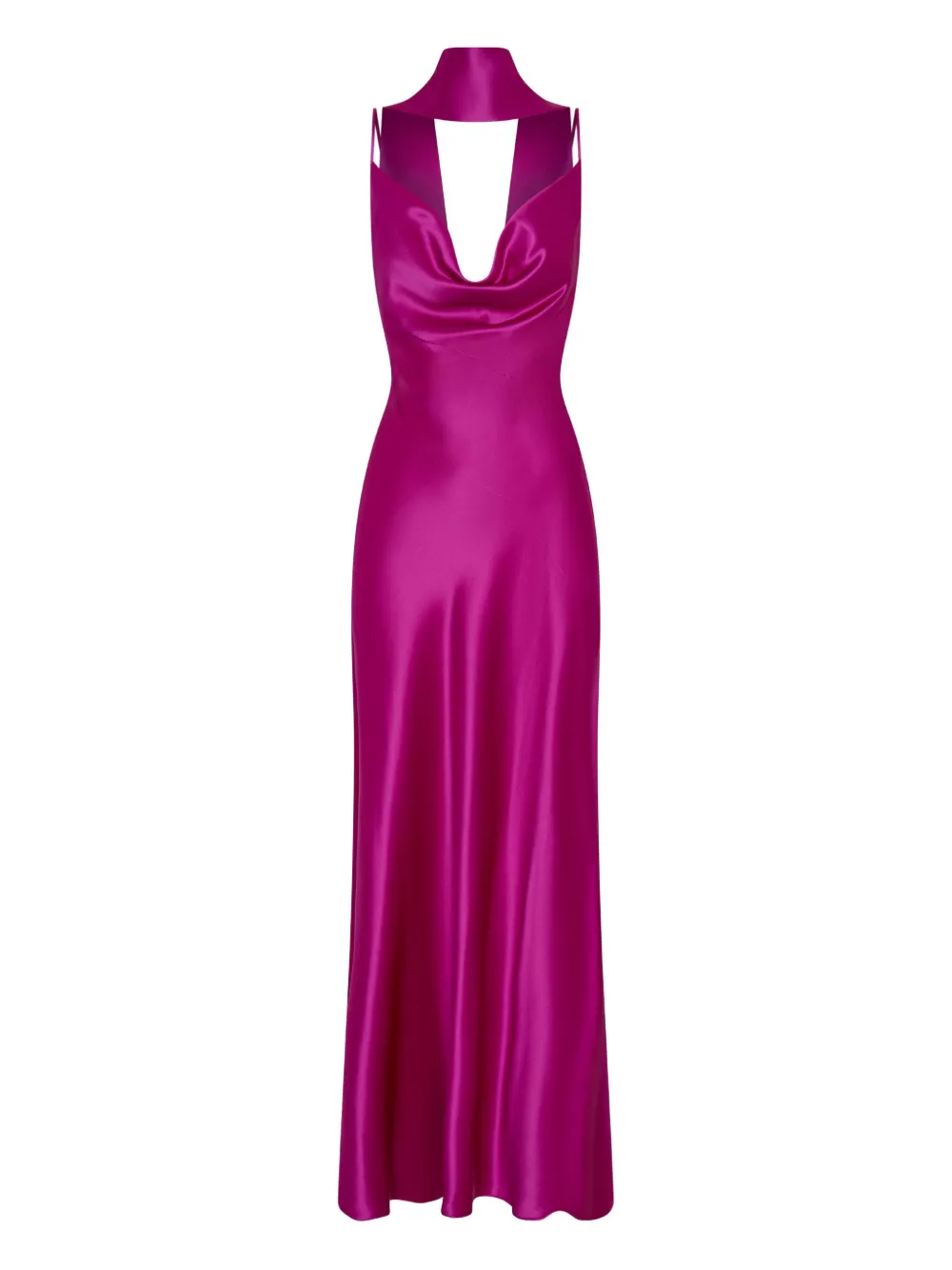 Nicholas Cowl-neck Maxi Dress In Pink