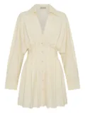 Nicholas Fabienne pleated button-front shirt dress - Neutrals