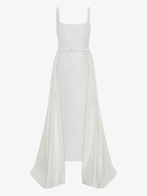 Nicholas Isaline belted overlay midi dress