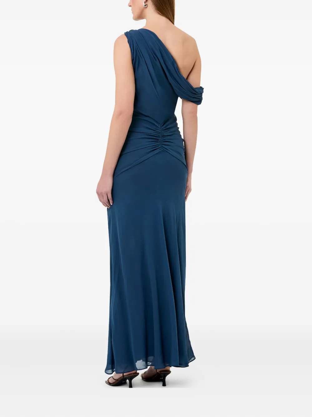 Nicholas Gedrapeerde midi-jurk Blauw