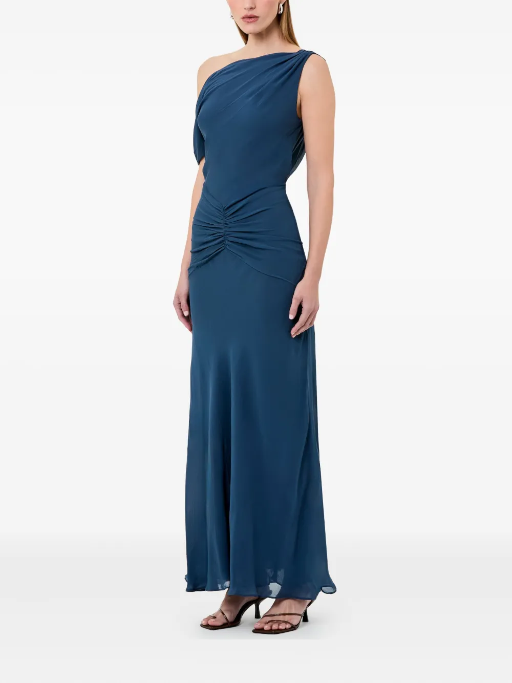 Nicholas Elza one-shoulder draped midi dress | Evening Dresses | Image 2