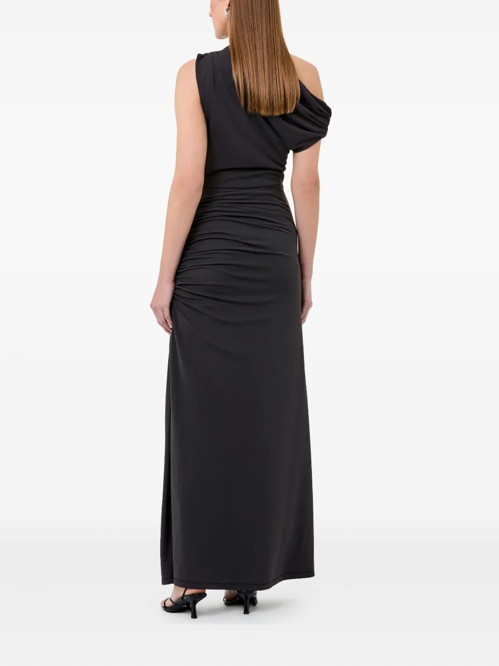 Nicholas Asymmetrische maxi-jurk Zwart