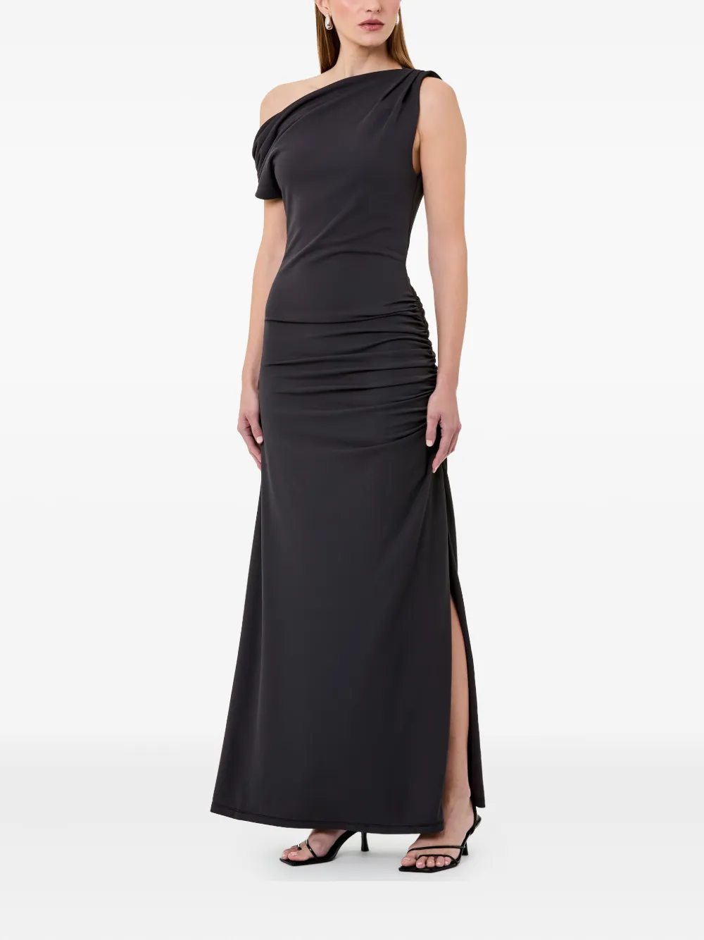 Nicholas Asymmetrische maxi-jurk Zwart