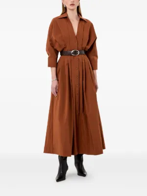 MILANO LAME DAY DRESS ブラウン 198: Every last detail of my NYFW wardrobe