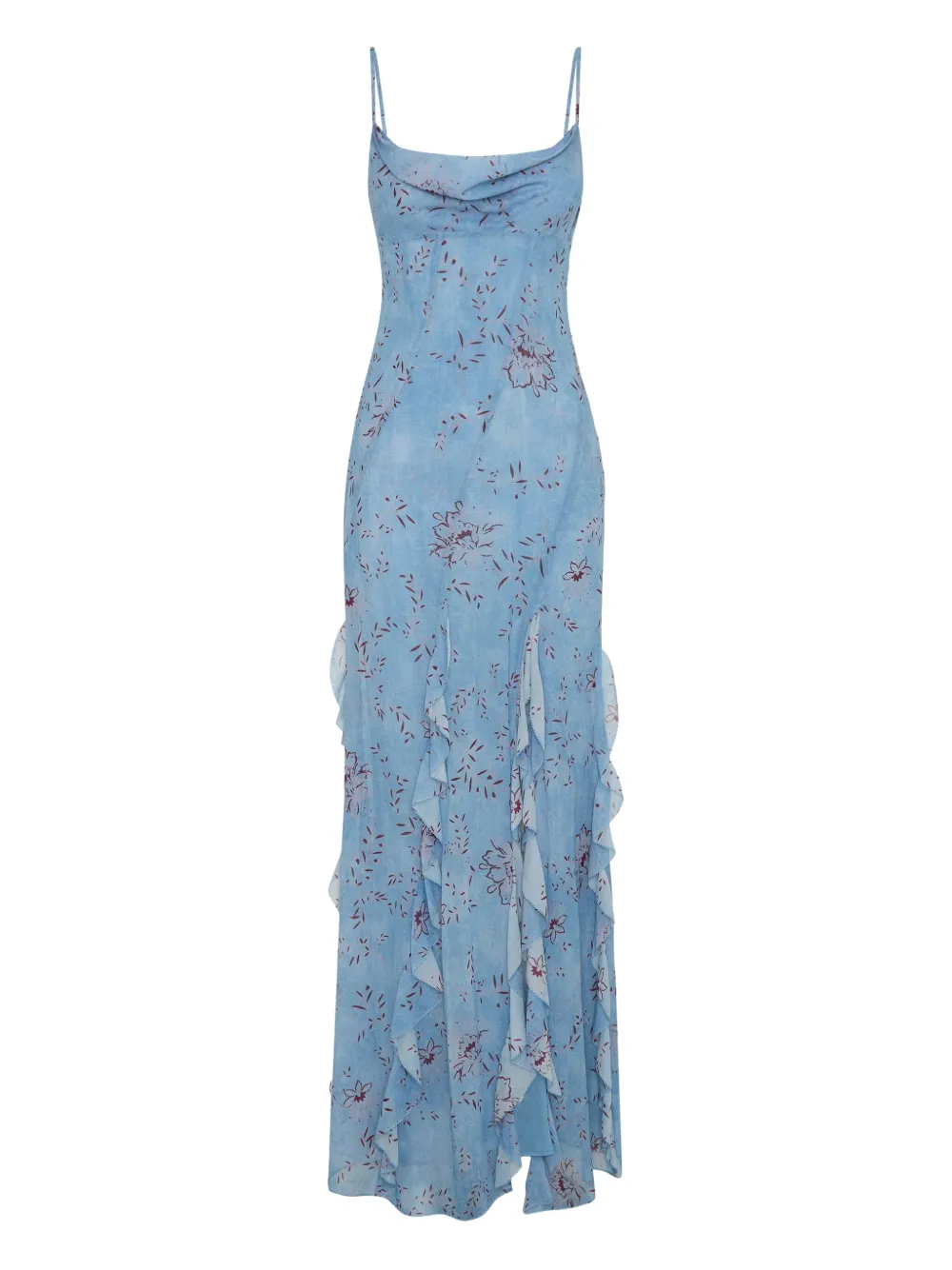 Nicholas Kamila Floral-print Ruffled Maxi Dress In Multi