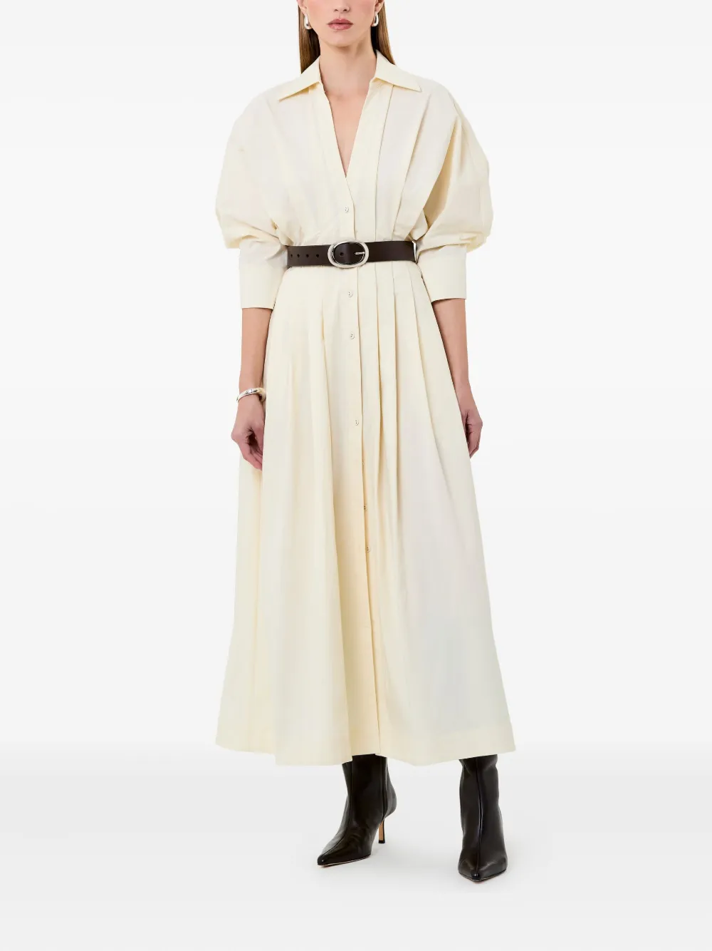 Nicholas Lanae puff-sleeve pleated midi dress | Day Dresses | Image 2