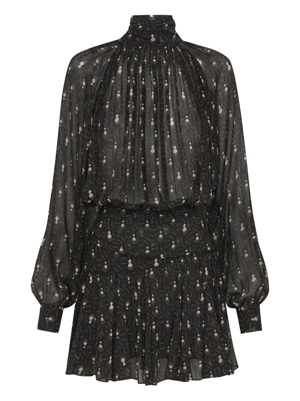 Nicholas Cecile Turtle-neck Mini Dress In Black