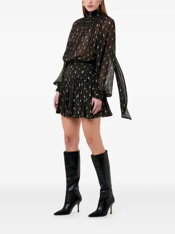 Nicholas Cecile Turtleneck Mini Dress - Black