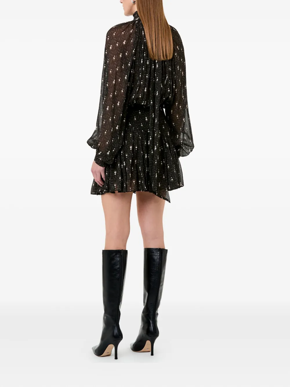 Nicholas Cecile mini-jurk met col Zwart