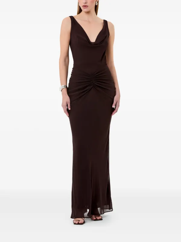 Nicholas Sleeveless Maxi Dress | Brown | FARFETCH