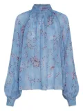 Nicholas Solene floral-print high-neck top - Blue