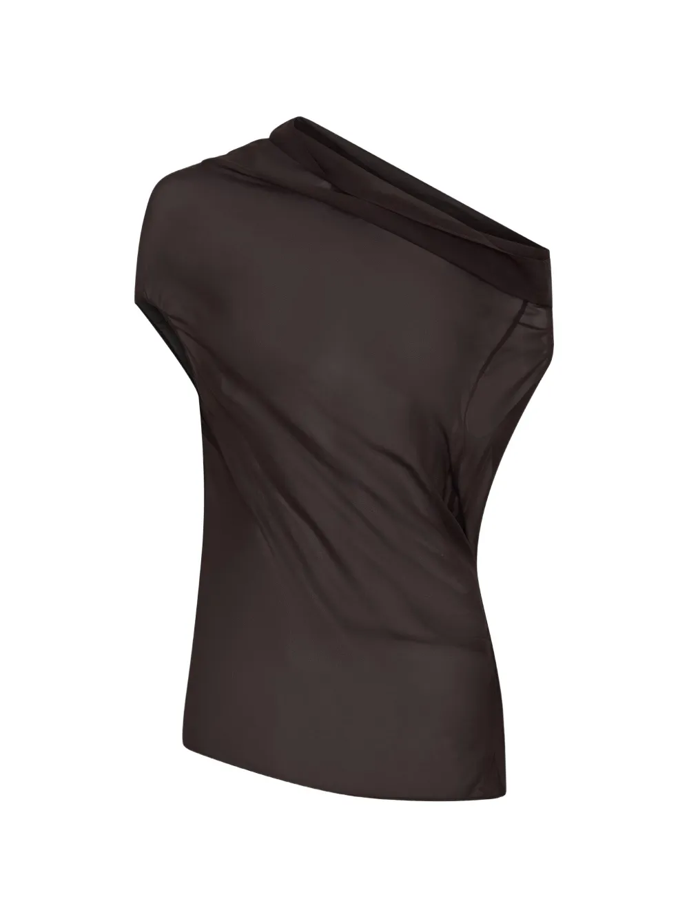 Nicholas Top asimmetrico drappeggiato Ryanne - Marrone