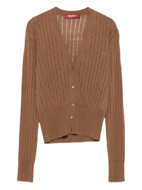 Max Mara ribbed embellished cardigan